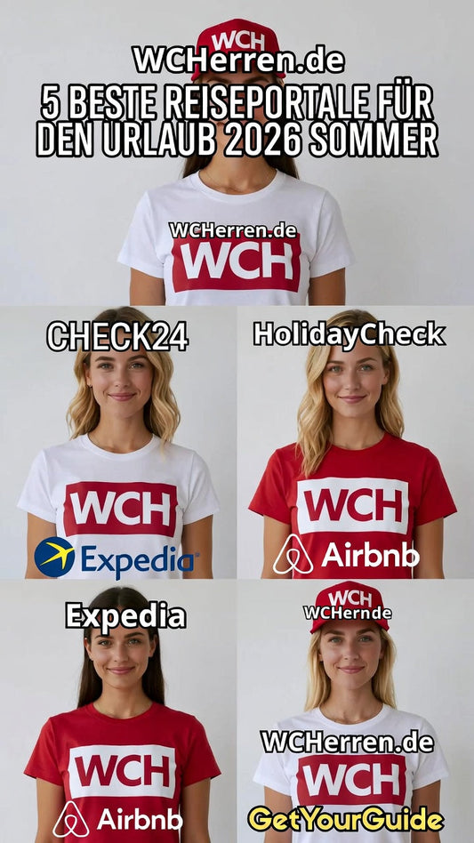 Die 5 besten Reiseportale für Sommerurlaub 2026 – Reisen buchen & mit Meme Kleidung von WCH stylisch unterwegs