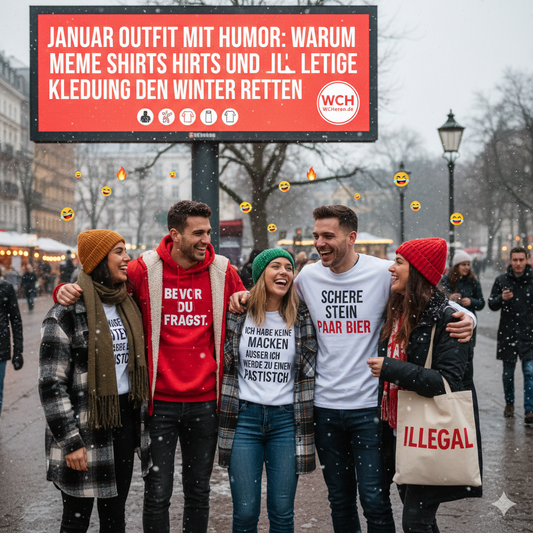 Januar Outfit mit Humor: Warum Meme Shirts und lustige Kleidung den Winter retten