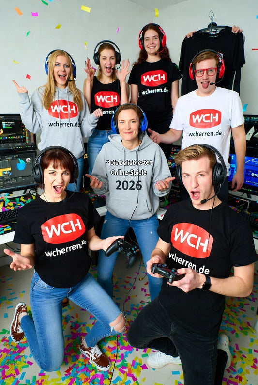 Die beliebtesten Online-Spiele 2026 & Meme Kleidung von WCH – Gaming Outfit mit WCherren.de
