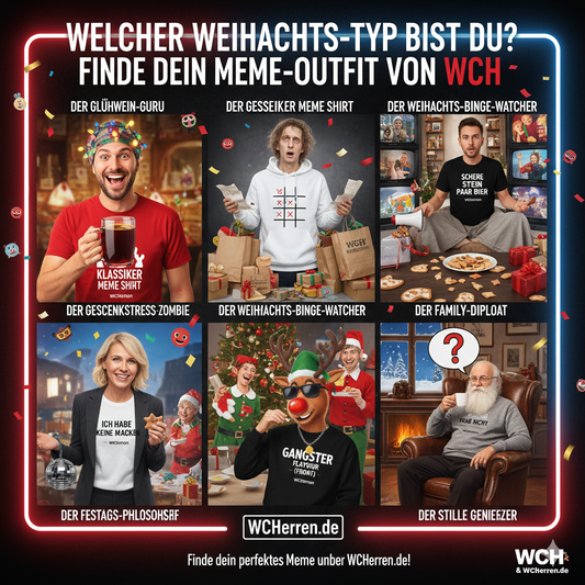 🎅 Welcher Weihnachts-Typ bist du? Finde dein Meme-Outfit von WCH